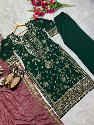 Pakistani Long top with Pent and Dupatta