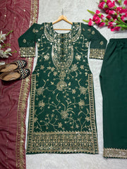 Pakistani Long top with Pent and Dupatta