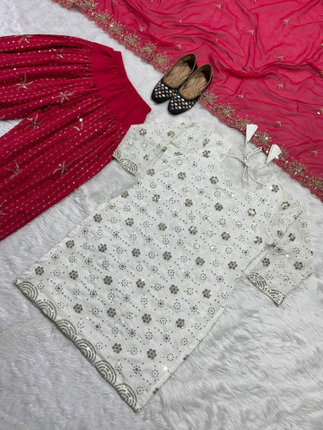 Traditional Panjabi Salwar Top Dupatta Set