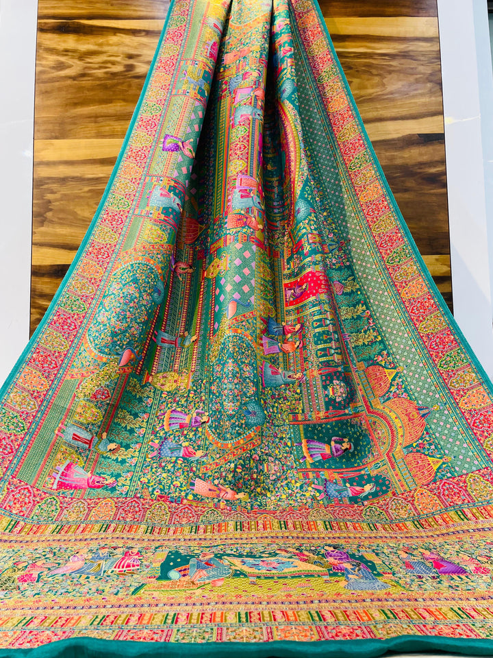 Pure Viscose Silk Pashmina Saree with Pure Jari work with Blouse - Tiamgee
