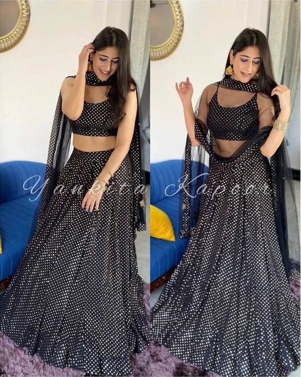 Party Wear Black Lehenga-Choli