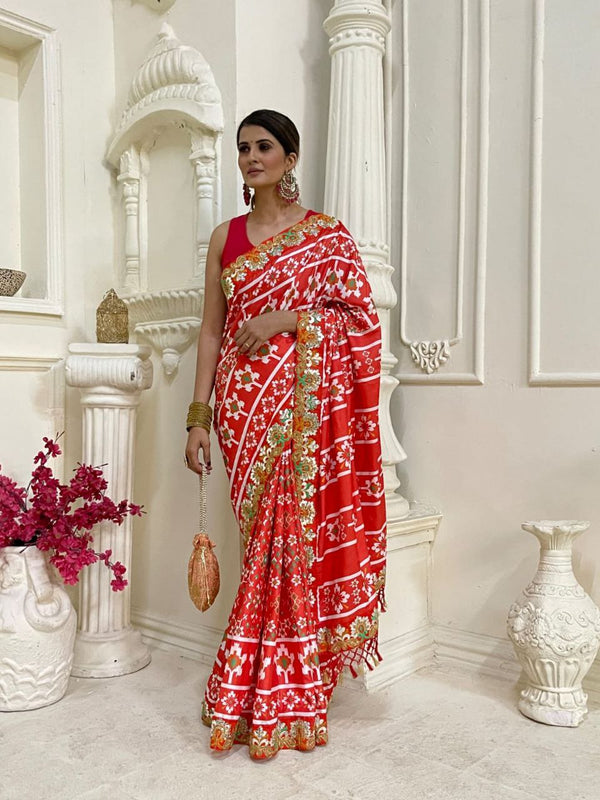 Digital Print Patola silk Saree