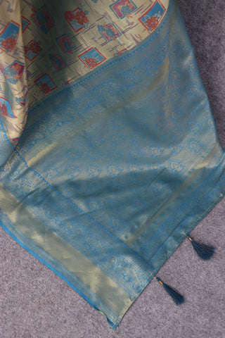 Pure Dharmavaram in Banarasi silk Saree