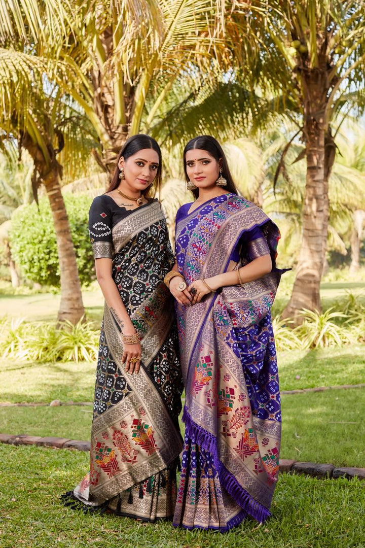 Bandhej Silk Real Gharchola Saree - Tiamgee