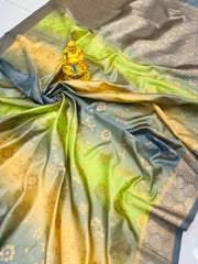 Soft silk saree with digital print