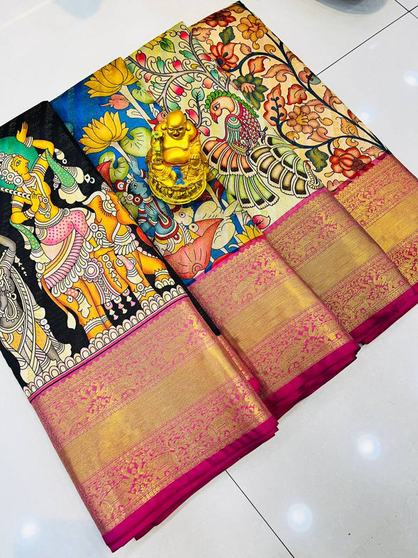 Pattu Kalamkari Silk saree