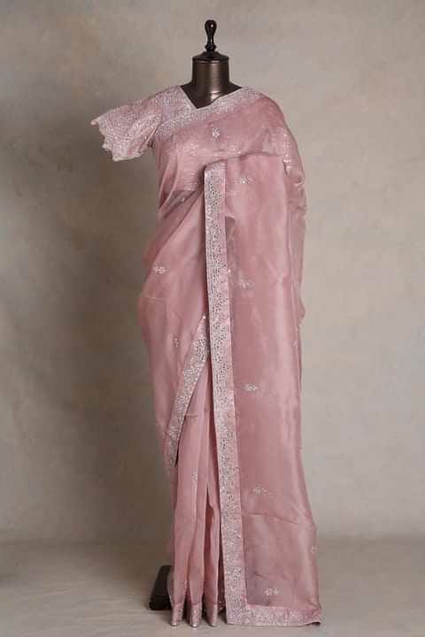 Pink Organza Saree