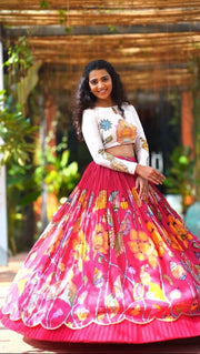 Pure Cotton Kalamkari Chaniya-Choli