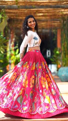 Pure Cotton Kalamkari Chaniya-Choli