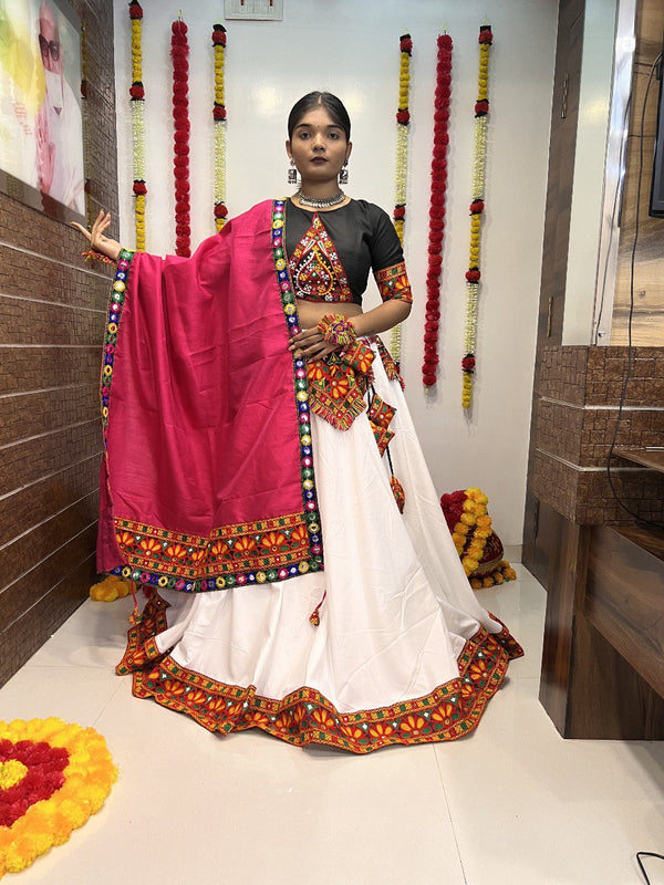 Gamthi Work Lehenga Choli with Dupatta