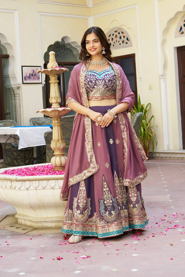 Pure Star Georgette Embroidered Lehenga Set