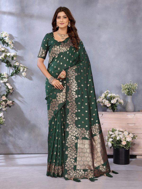 Premium Banarasi Silk Saree - Kesar