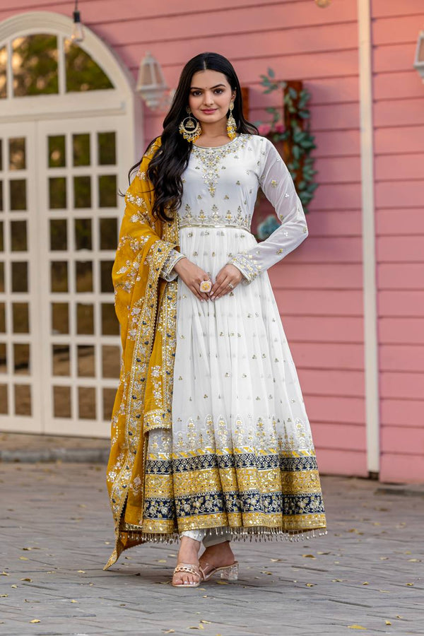 Heavy Faux Georgette Gown Set