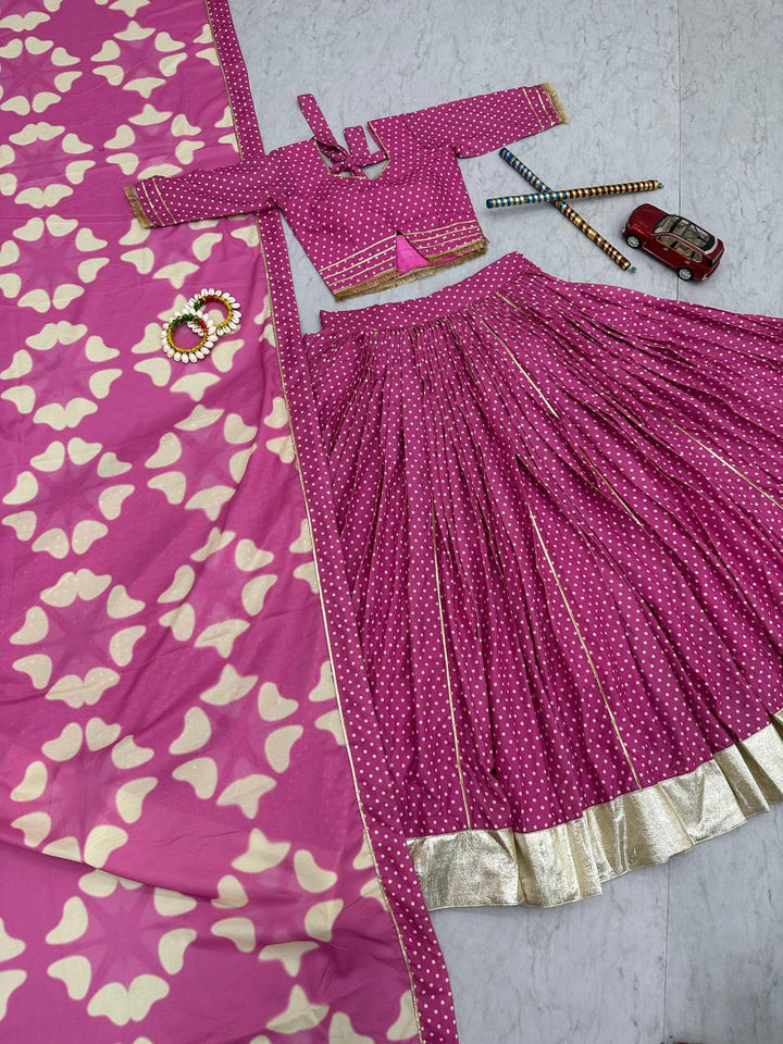 Rani Pure Cotton 6-Meter Flare Navratri Lehenga Choli Set - Tiamgee