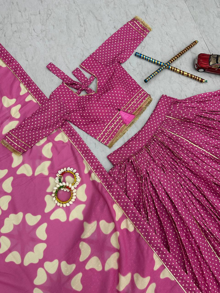 Rani Pure Cotton 6-Meter Flare Navratri Lehenga Choli Set - Tiamgee