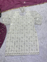 Party Wear Look Top , Dhoti Styles Salwar and Dupatta