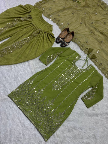 Party Wear Look Top ,Dhoti Salwar and Dupatta