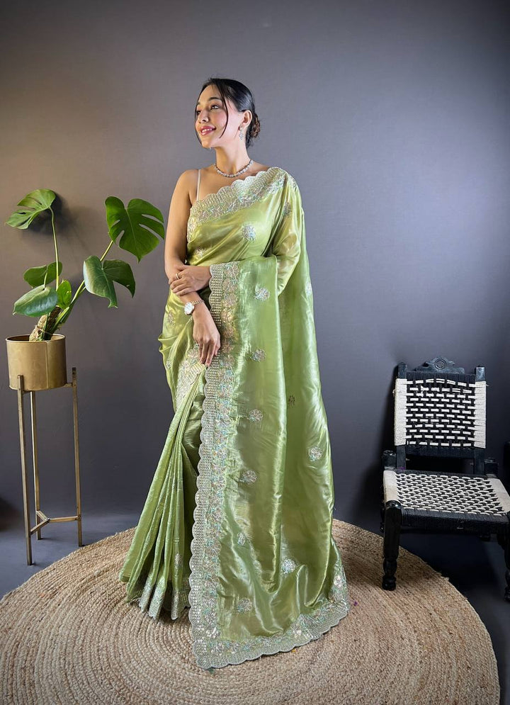 Crunchy Designer Sequence Saree