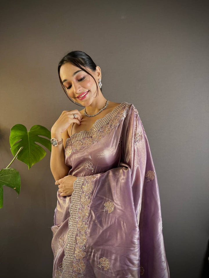 Crunchy Designer Sequence Saree