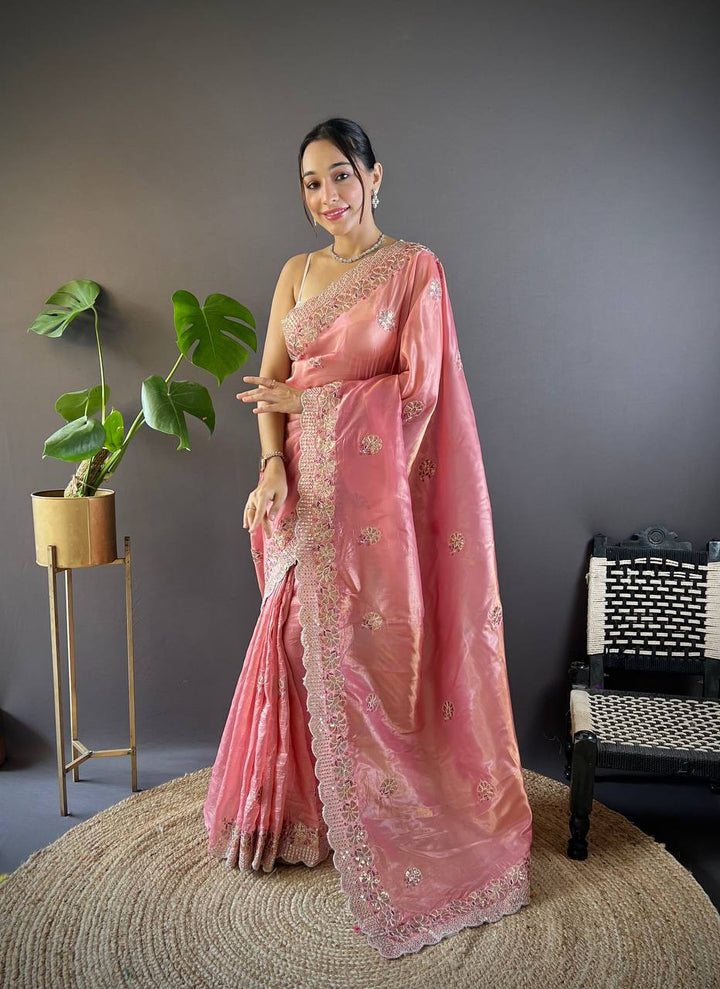 Crunchy Designer Sequence Saree