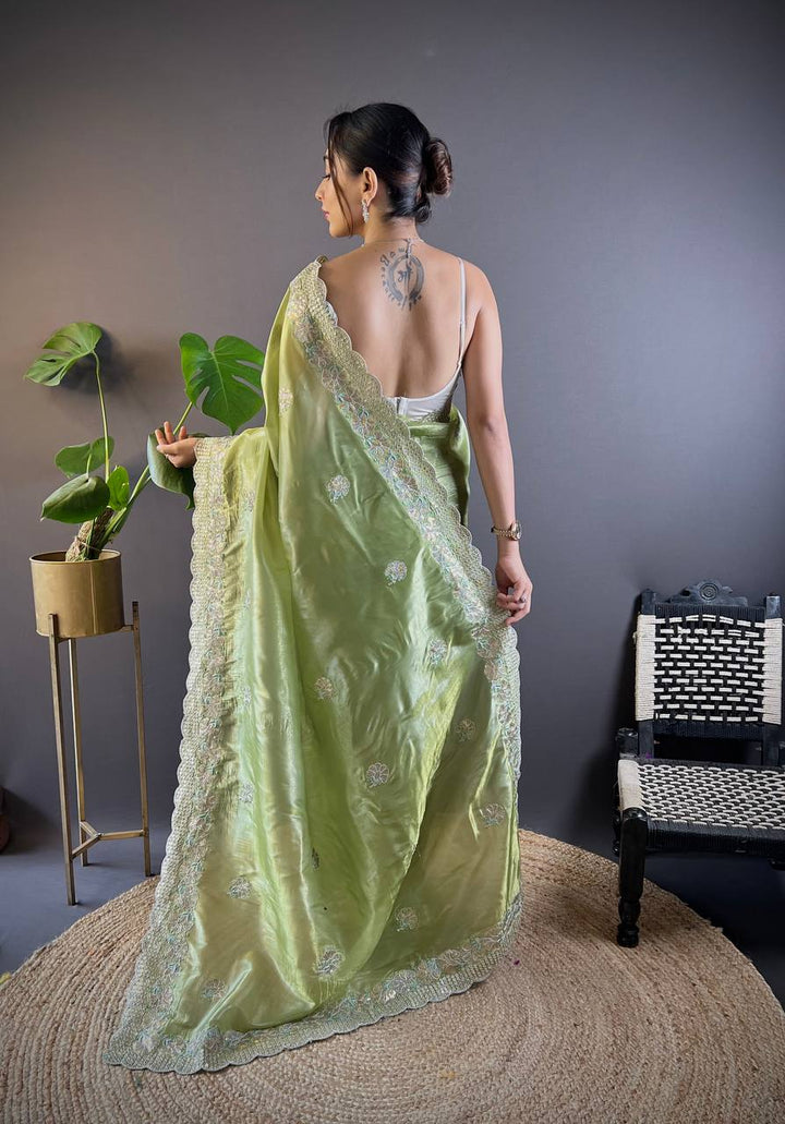 Crunchy Designer Sequence Saree