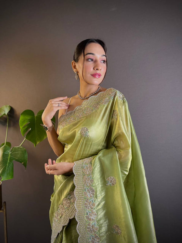 [product_color] Crunchy Designer Sequence Saree - Tiamgee