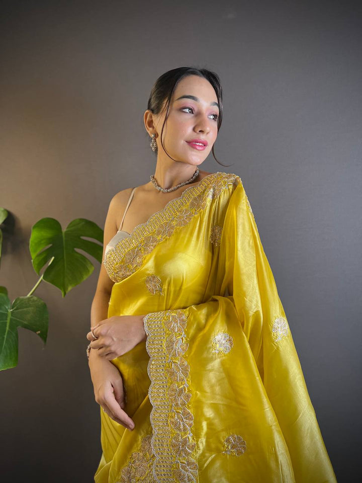 Crunchy Designer Sequence Saree