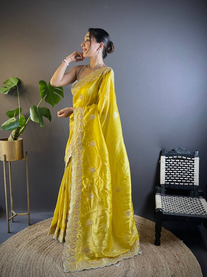 Crunchy Designer Sequence Saree