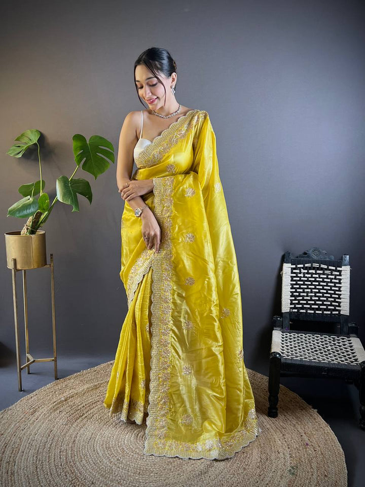 Crunchy Designer Sequence Saree