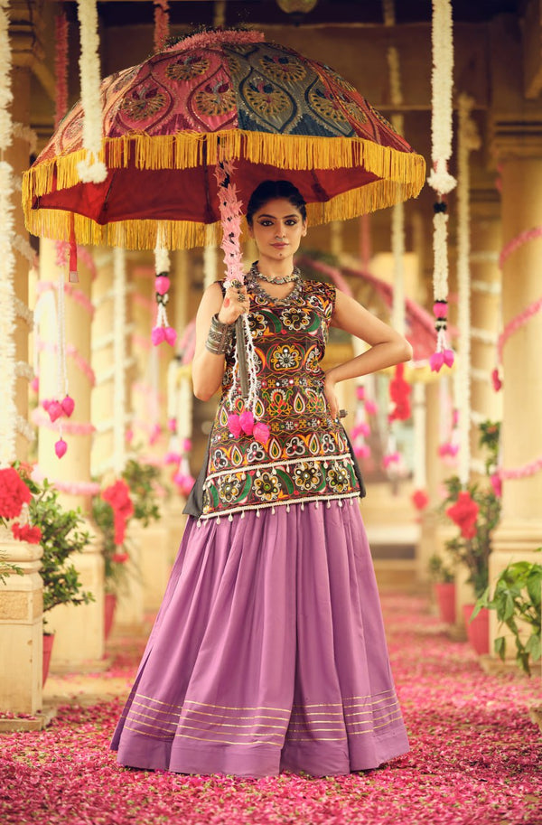 Rayon Lehenga with Embroidered Banglory Silk Choli
