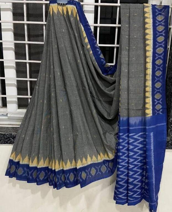 Plain Linen Digital Print Saree