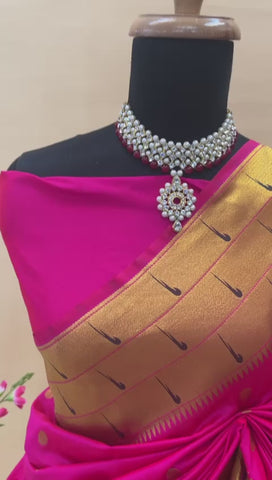 Paithani Pure silk handloom saree with Pure Jari