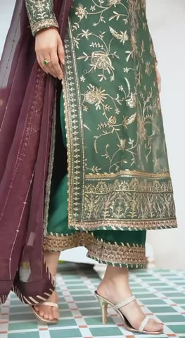 Pakistani Long top with Pent and Dupatta