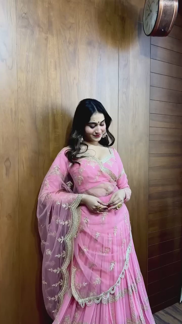 Pink Lehenga -Choli