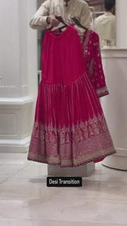 Designer Sharara Top With Dupatta