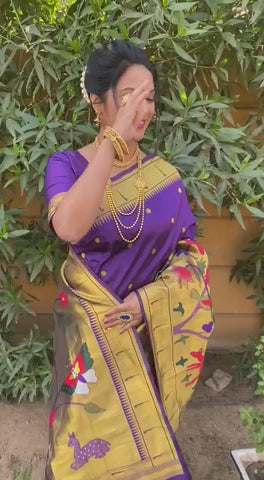 Paithani Pure silk handloom saree with Pure Jari
