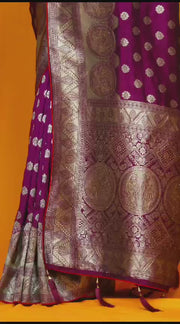 Kanchipuram pure silk Handloom saree with Siroski work